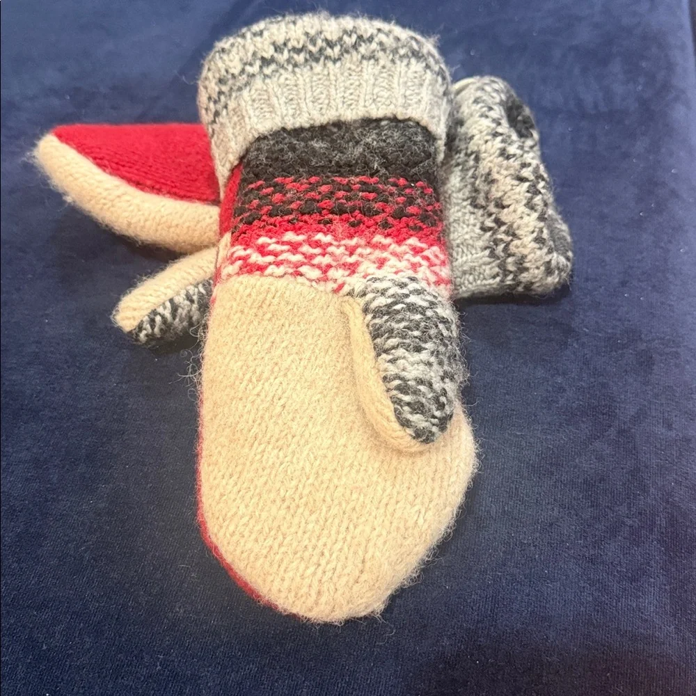 Handmade Knit Sweater Mittens